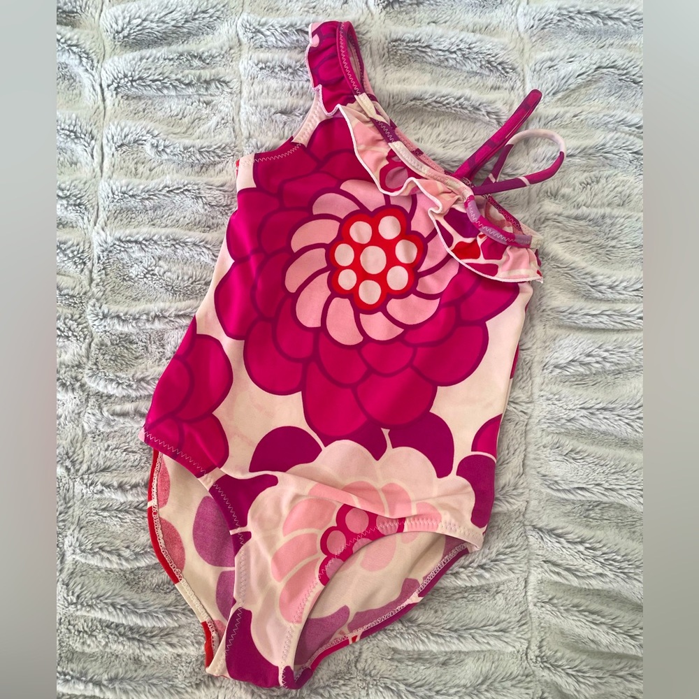Baby Gap floral print swimsuit , size 3T
